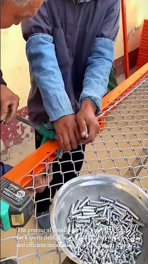 The process of installing a chain link fence