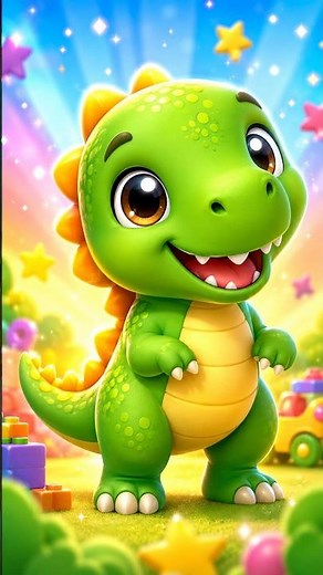 How to Draw a Cute Dinosaur 🦖 Easy Kawaii Drawing for Kids #Shorts