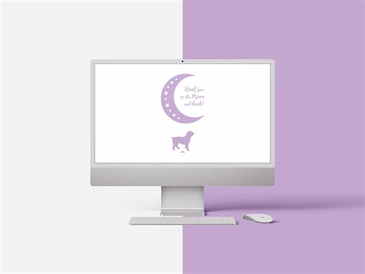 Cockapoo Wallpaper Set | 'woof You to the Moon' Desktop | Laptop Background (digital Download) - Etsy Australia