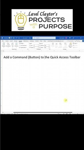 Add command to Quick Access Toolbar in Microsoft Word