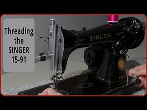 How to BLACK SINGER MODEL 15 threading upper and lower tensioners.