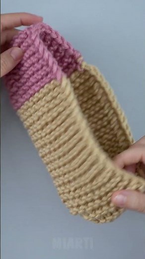 Very easy knitted slippers for beginners! Miarti🧶