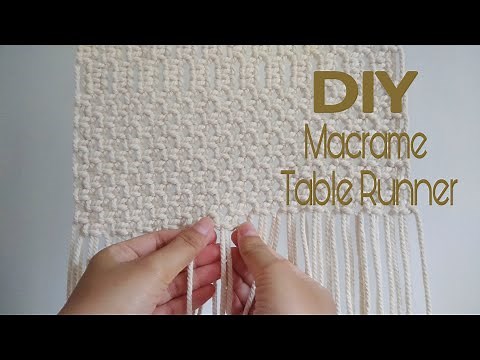 DIY Macrame Table Runner | Taplak Meja Macrame | Macrame Untuk Pemula
