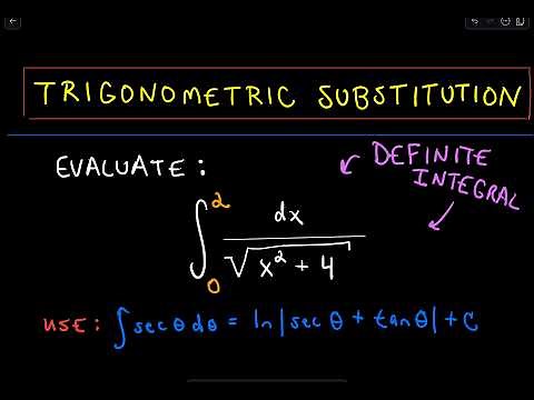 ❖ Trigonometric Substitution : Definite Integral ❖