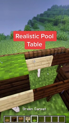 How to Build a Realistic Pool Table in Minecraft