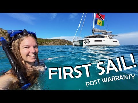 FIRST SAIL after 640+ Days of Leopard Catamaran Warranty Haulout