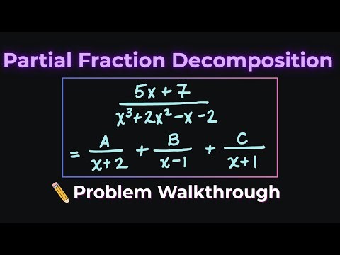 Partial Fraction Decomposition with 3 Linear Factors | Step by Step Example