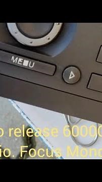 How to remove Radio 6000cd ford mondeo MK3, Ford Focus.