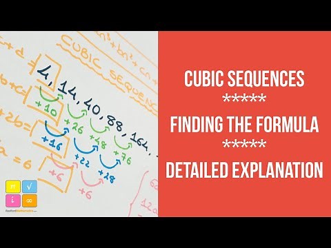 Cubic Sequences - How to find the formula for the n-th term