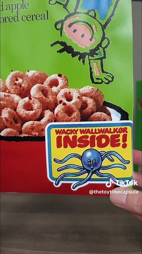 1980s Apple Jacks vs Today: What happened? Remember when cereal boxes actually came with elite prizes? The wacky wallwalker was the absolute king of the cereal isle! #toytimecapsule #vintagetoys #applejacks #80skids