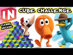 Phineas & Agent P Cube Challenge - Q*Bert Disney Infinity Toy Box Share (Face Cam)