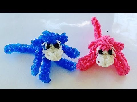 Rainbow Loom, 3D Monkey Rainbow Loom Charm, Loom bands instructions, how to make