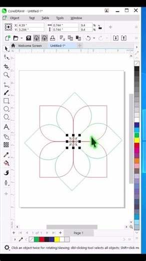 3D Floral in CorelDraw #shortvideo #youtubeshorts