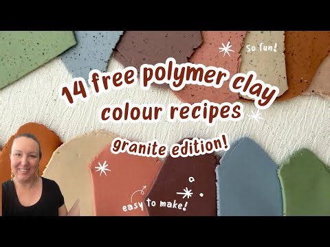 Colour Mixing polymer clay tutorial | 14 Colour recipes | Make your own custom colours
