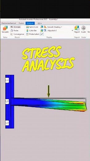 autodesk inventor #autodeskinventor #inventortutorial #inventor2025 #inventortips #stressanalysis