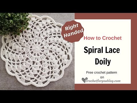 Beginner Friendly Spiral Lace Crochet Doily Tutorial + Free Pattern
