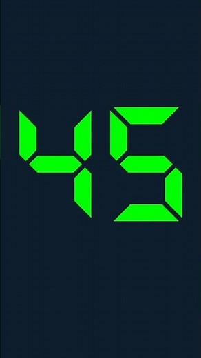 45 seconds digital timer