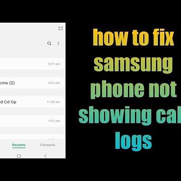 how to fix samsung phone not showing call logs | recent call history not showing Samsung android