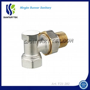 [Hot Item] Angle Radiator Lockshield Valve for Iron Pipe Connection
