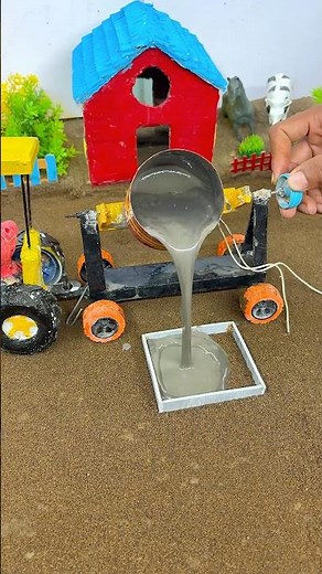 Amazing Mini Tractor Pillar making | Construction Machine project ! #shorts #youtubeshorts