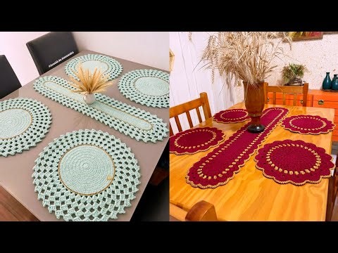 Simpler Crochet Table runner pattern ideas #crochet #decoration #diy