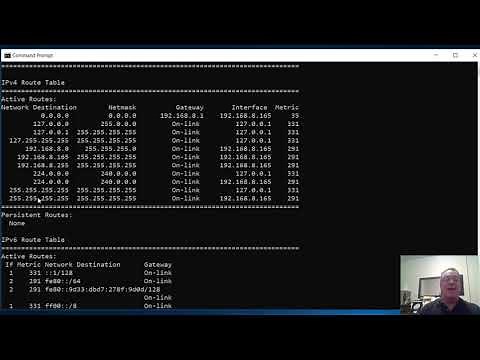 Use netstat -r to examine the host computer's routing table