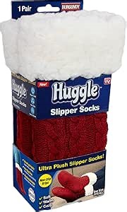 Huggle Slipper Socks, Burgundy