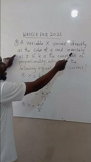 Writing an equation for inverse variation #maths