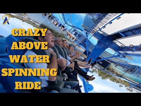 Vortex Above Water Spinning Ride at Sea World in Australia