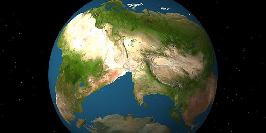 Animated map of how Earth will look in 250 million years