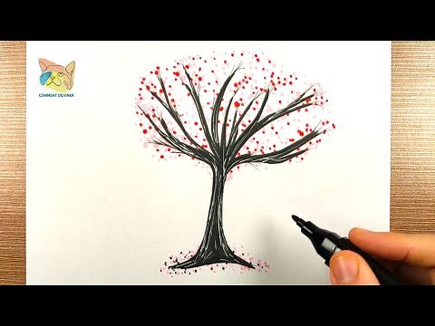 comment dessiner un arbre japonais dessiner un cerisier japonais facile