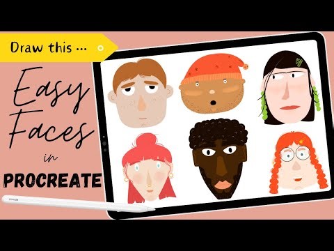 How to Draw Easy Faces in Procreate | Simple Procreate Tutorial for Beginners