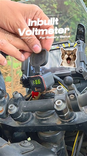 Fast Charging + Voltmeter on Bike — Must-have for Riders! 🏍️🇮🇳 #shorts #chargebuddy