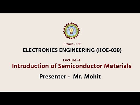 Electronics Engineering Introduction of Semiconductor Materials | AKTU Digital Education