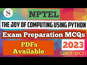 The Joy of Computing using Python|| NPTEL Exam Preparation PDFs 2023 || #nptel #SKumarEdu