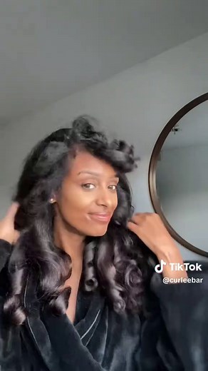 roller set me for life baby.. all products used are linked in my bio #rollerset #bombshellhair #blowout #90shair #howto #bouncyhairtutorial #naturalhair #longhair #silkpressseason #fyp #fypp