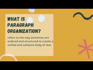 Paragraph Organization