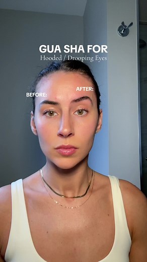 Hooded Eyes Transformation with Gua Sha | Real-Time Results