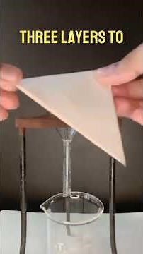 How to fold a square filter paper for filteration | Teaching Zone | Laiba Aasim