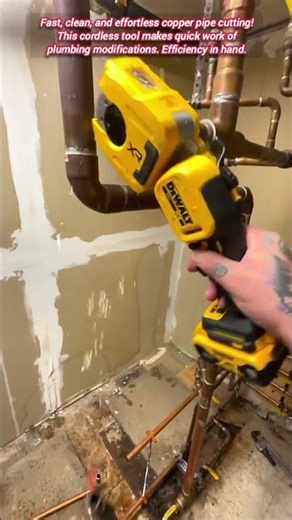 Cordless pipe cutter makes fast and precise copper cuts.