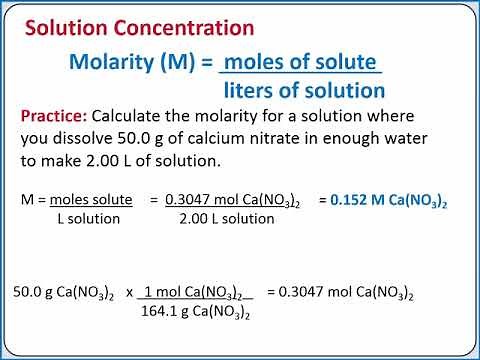 CHEMISTRY 101 - Molarity
