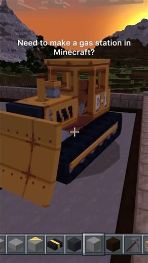 Using a bulldozer in Minecraft #gamingshorts