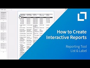 How to Create Interactive Reports with the List & Label Report Designer
