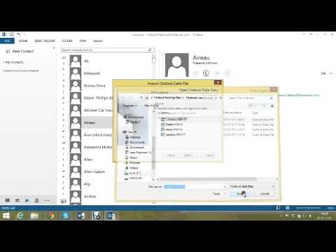 How to export and import Contacts in Outlook