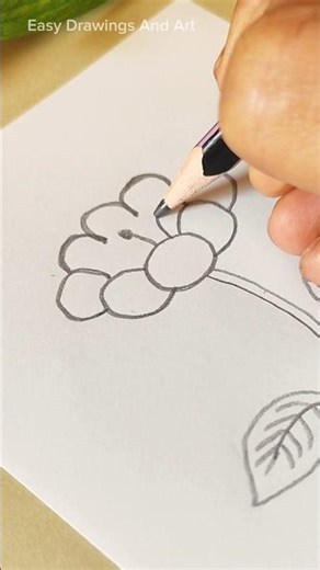 Easy Flower Drawing 🌼 | Simple and Easy Flower Drawing with Pencil #flowerdrawing #easydrawing