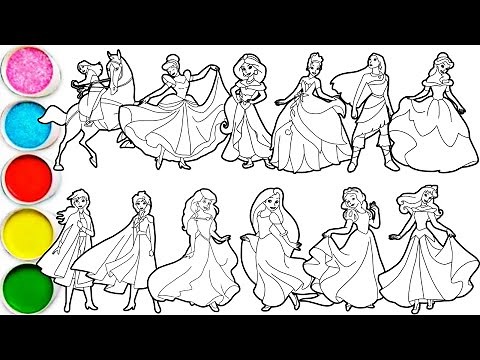 How to draw Princesses Disney - Mulan, Cinderella, Jasmine, Tiana, Pocahontas, Belle, Anna & others