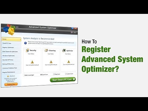 How To Register Advanced System Optimizer For Windows?
