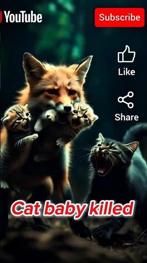 "Mother Cat Fights Fox to Save Her Kittens! 😱🐱🦊" #cat #viral #kittenrescue