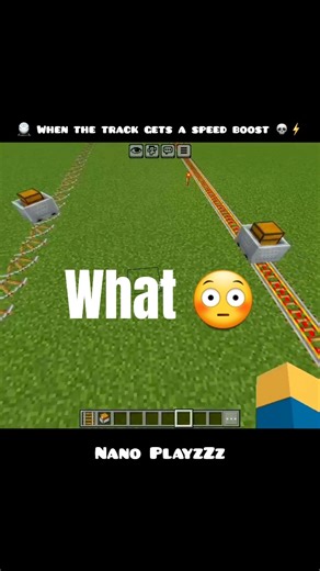 Minecraft Rail Glitch That Breaks Speed Limits ⚡😱 #minecraftglitch #minecrafshorts #gaming