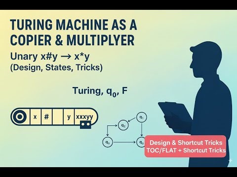 Turing Machine as a Copier & Multiplier: Unary x#y → x*y (Design, States, Tricks) | Turing Machine